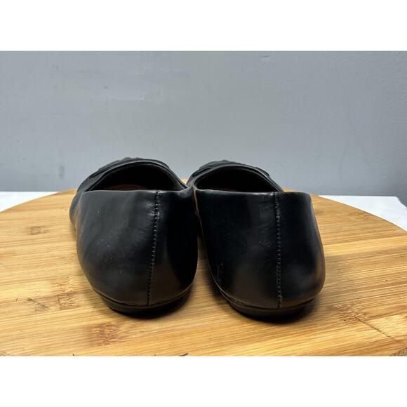Souliers Leather Black Ballet Flats Womens EU 37 US 6 Brazilian made Slip on - Picture 7 of 8